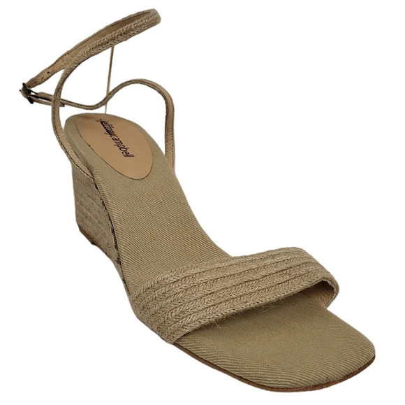 Jeffrey Campbell Women's Sailboat Ankle Strap Wedge Sandal Tan - Picture 1 of 8